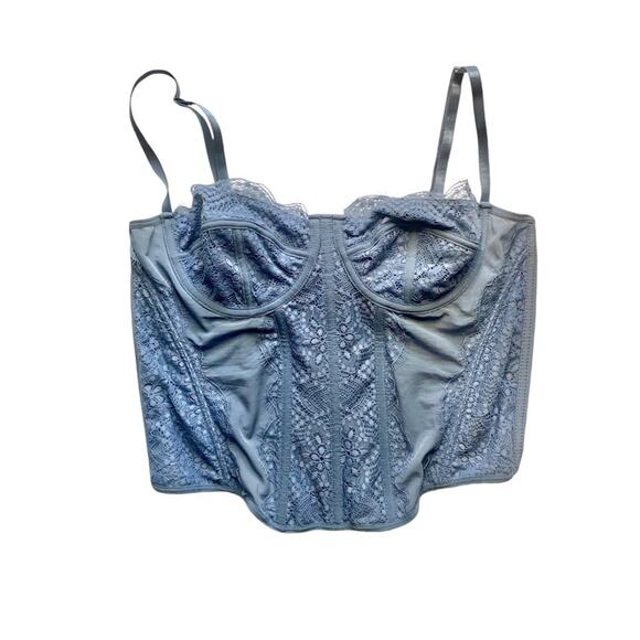 Karapenn Elegant Lace Bustier Corset Blue 36C - Picture 1 of 7